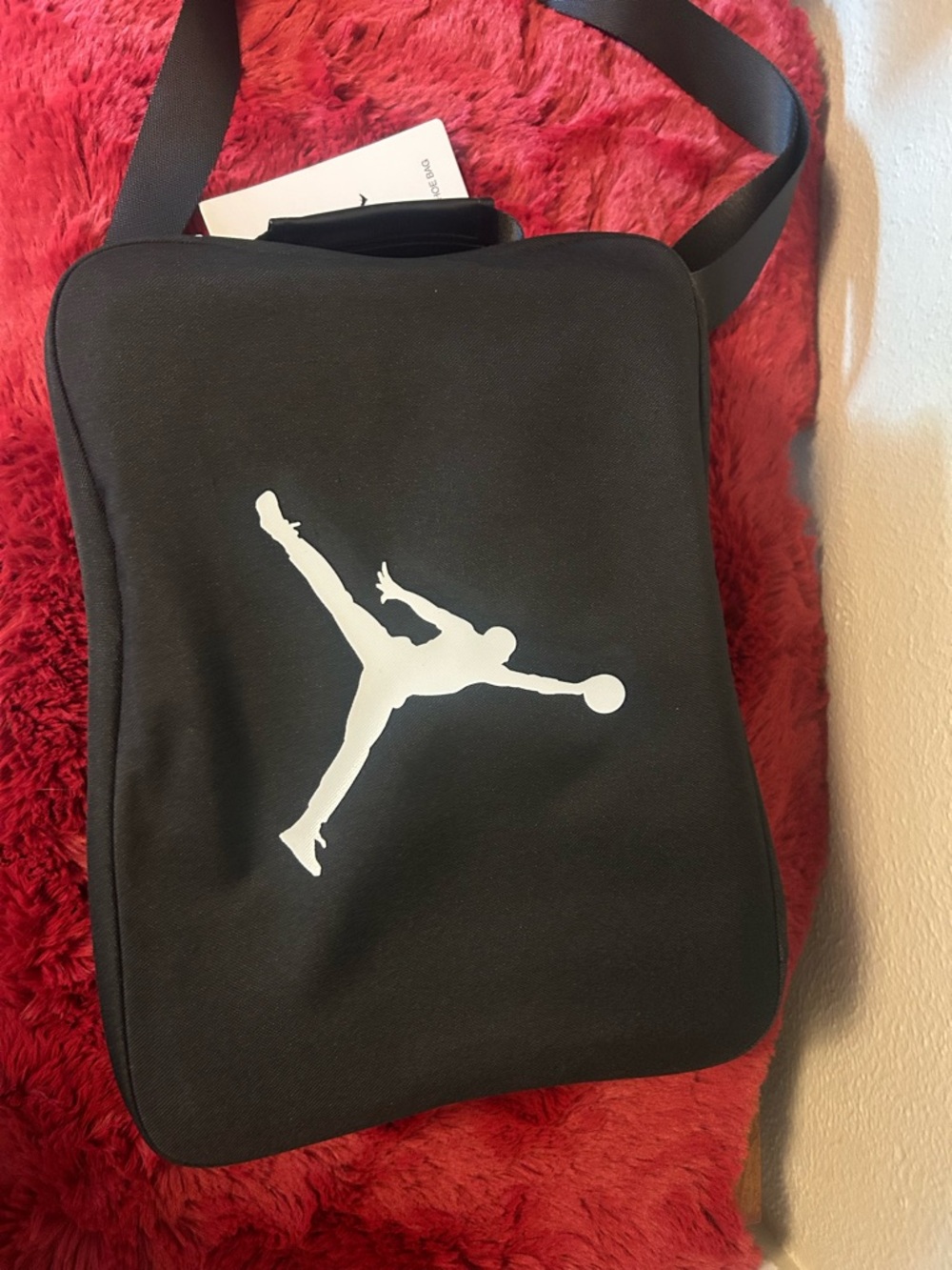 Jordan Black Shoe Bag with White Jumpman